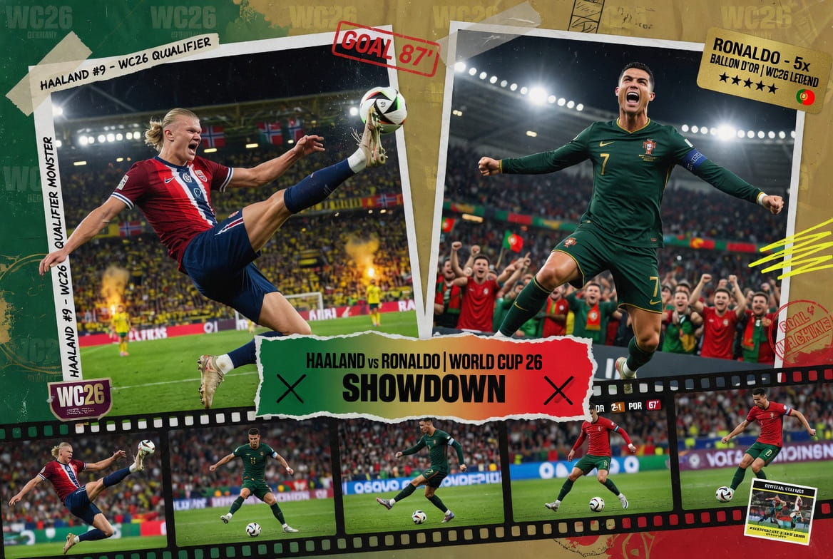 Haaland vs Ronaldo Golden Boot battle on Polymarket World Cup 2026